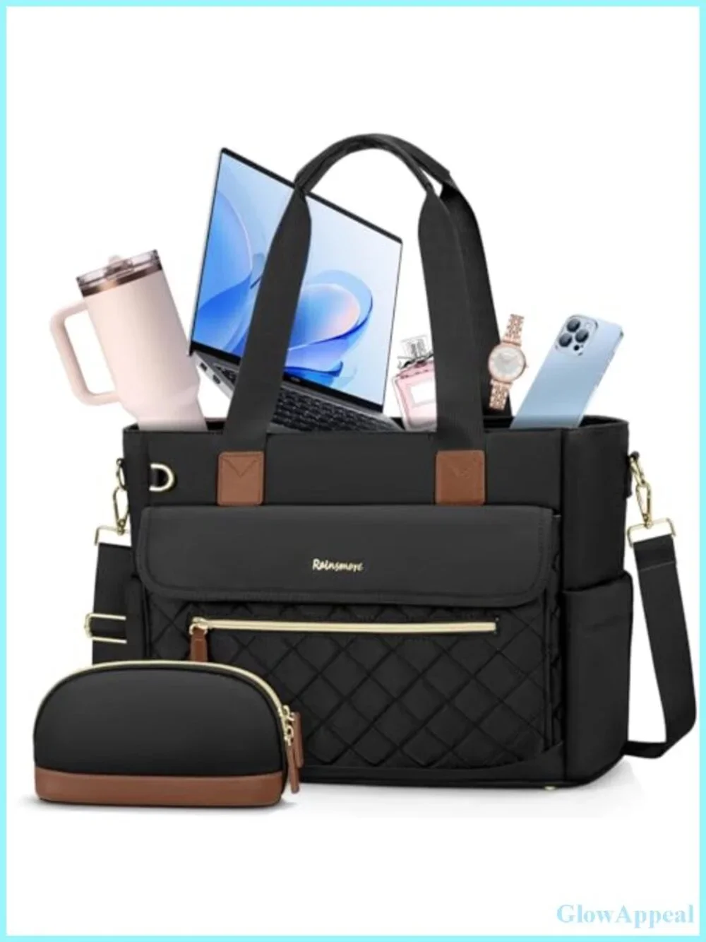 Laptop Tote Bag for Women Work Bag 15.6 inch Computer Briefcase with Shoulder